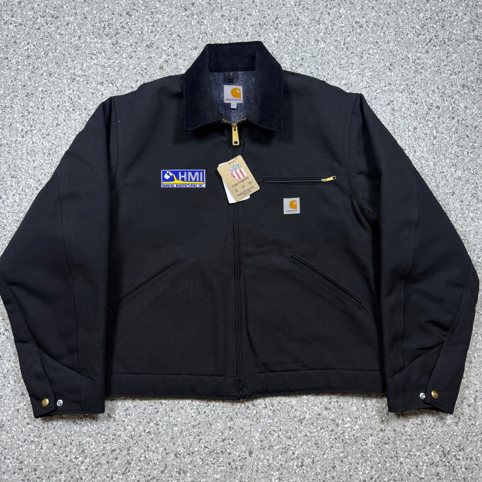 Vintage Deadstock Carhartt Detroit Jacket Men's Large J001blk Blanket Lined Usa